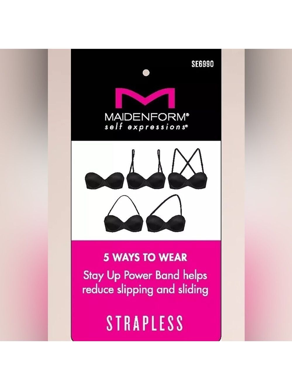 Maidenform Basically Sexy Full Coverage Strapless Convertible Bra size 38D - Picture 7 of 13